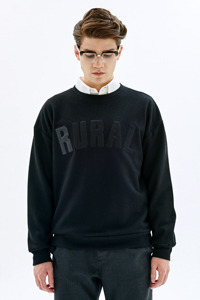 Rural Applique Sweatshirt_Black(30%off 128000→89600)