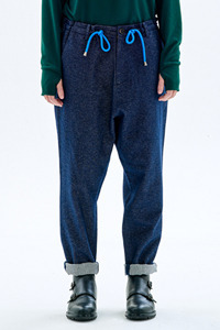 Wool Loose-Fit String Pants_Navy(30%off 490000→343000)